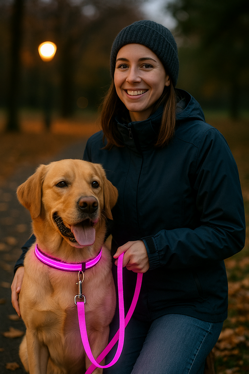 Lisa, Hundebesitzerin eines Labradors