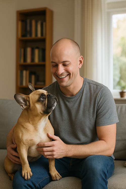 Markus, Besitzer einer französischen Bulldogge